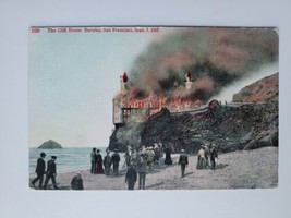 Postcard Cliff House Burning San Francisco California 1907 Antique Vintage - £5.41 GBP