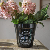 Black Cat Witches Garden Wicca Witchcraft Apothecary Flower Herbs Plante... - $24.99
