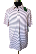 New with Tags Fairlane Golf Shirt Mens Size L Multicolor Stripe Moisture... - $21.78