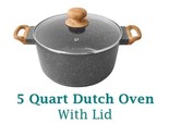 Pioneer Woman ~ Charcoal Speckle ~ 5 Quart ~ Dutch Oven w/Lid ~ Cast Alu... - £37.23 GBP