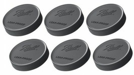 6 WIDE MOUTH Plastic canning jar LeakProof STORAGE LIDs Caps BPA Free BA... - $31.38