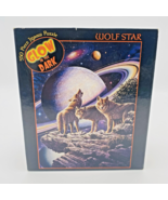 Ceaco Glow in the Dark Wolf Star 550 Piece Jigsaw Puzzle Vintage 2002 Se... - $478.21 MXN