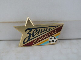 Vintage Soccer Pin - Zent Leningrad - Stamped Pin  - $15.00