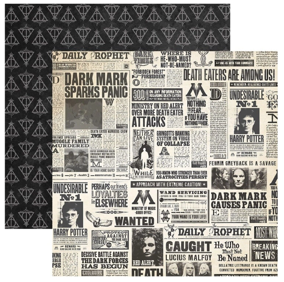 Harry Potter Newspaper 12 X 12 Scrapbook Paper - Single Sheet - $17.82