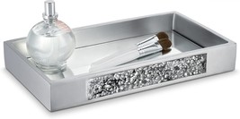 Creative Scents Silver Mosaic Bathroom Tray - Decorative Bathroom Vanity... - £34.78 GBP