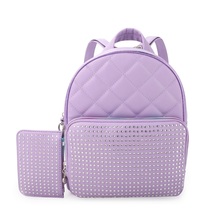 OMG Rhinestone Quilted Mini Backpack with Coin Purse - $49.99