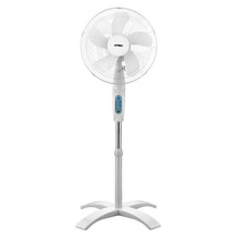 Optimus 16 Inch Wave Oscillating 3 Speed Stand Fan with Remote Control - £62.12 GBP