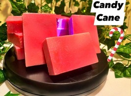 2 Bars - Melscential BRAND- Candy Cane Body SOAP-ARTISANAL-COLD PROCESS-4.5 Oz. - £11.61 GBP