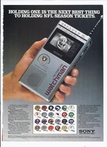 1984 Sony Watchman Print Ad Portable TV Electronics 8.5&quot; x 11&quot; - £15.11 GBP