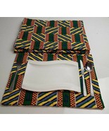 Handmade African Print  Cotton Placemats Four Set 14 x 19 Inches - $29.77