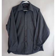 Fubu The Collection Men&#39;s Dark Gray Dress Shirt Size Large 34/35 Neck 16 &amp; 1/2 - £15.18 GBP