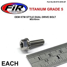 Titanium Dual Drive Bolt M6 x16MM Collar Screw KTM rear brake control front fork - £6.28 GBP