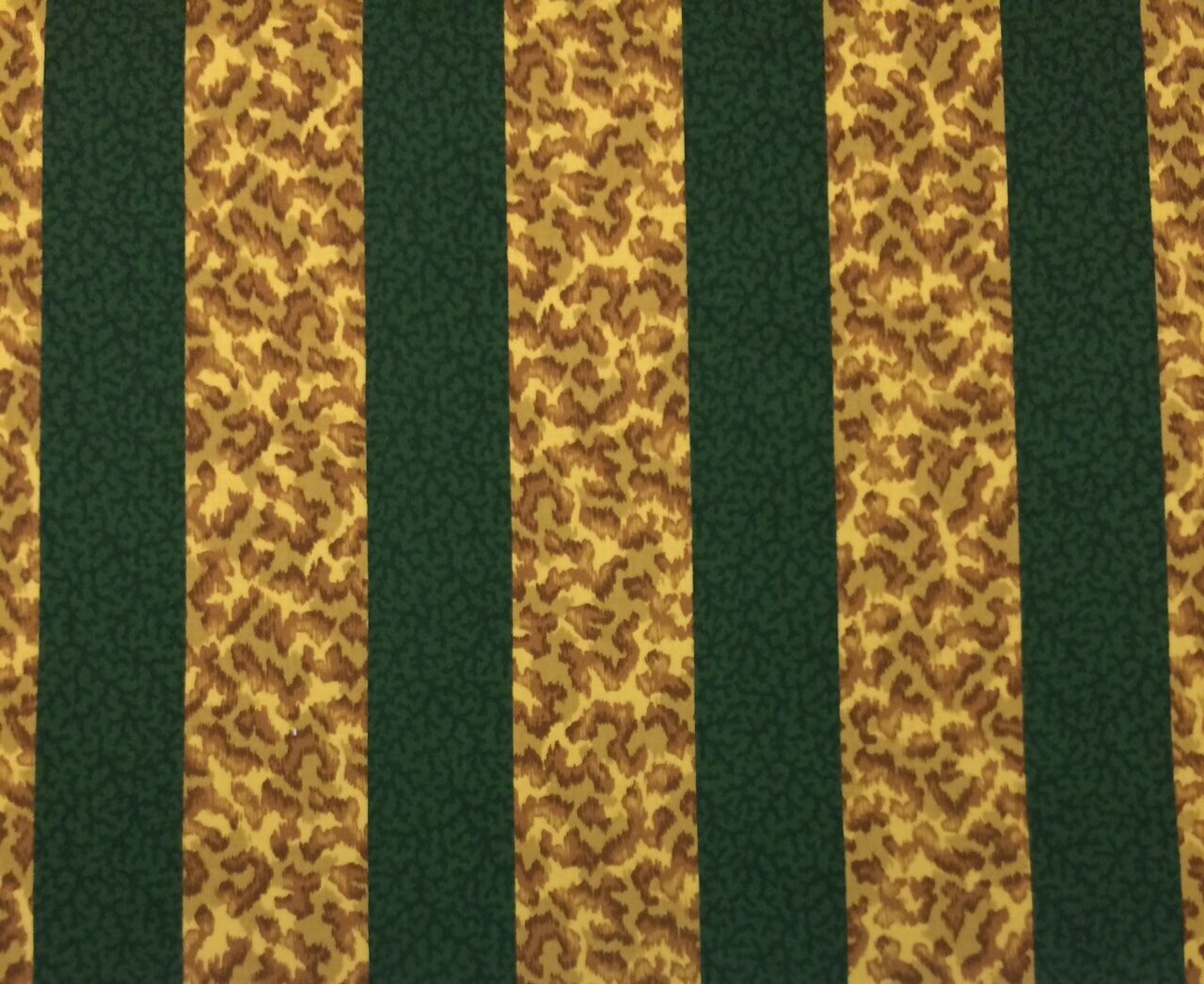 CONCORD FABRICS KAUAI JUNGLE GREEN LEOPARD CHEETAH CORAL STRIPE BY THE YARD 54"W - $8.79