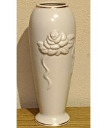 Vintage Lenox White Porcelain Valentine&#39;s Day Rose Ribbon Bud Vase 7-1/2&quot; - £6.07 GBP