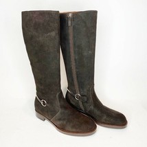 GUCCI Brown Suede Horsebit Tall Riding Boots Women US 9.5 NEW - $525.59