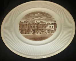 1941 Sepia Transfer Historical Plate Wedgwood Old London Horse Guards Whitehall - $6.00