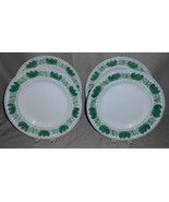 Set (4) Arabia GREEN LAUREL PATTERN Dinner Plates MADE IN FINLAND - $1,293.93 MXN