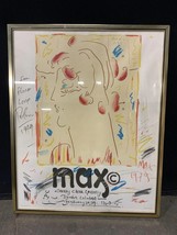 PETER MAX Signed Gallery Exhibit Poster, signed and dedicated  - $841.50