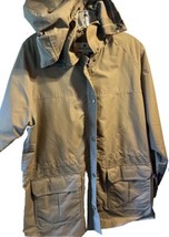 Woolrich Women’s L Brown Long Sleeve Full Zip Wool Lined Hooded Rain Jacket - £39.80 GBP