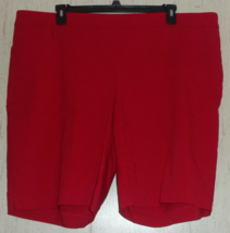 Nwt Womens Liz Claiborne Career Woman &quot;Emma&quot; Red Pull On Classic Short Size 3X - £26.11 GBP