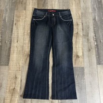 P&amp;P Premium Womens Size 11/12 Dark Wash bootcuts Jeans Distressed  - $16.95