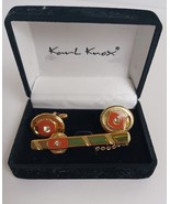 Karl Knox Goldtone Tie Clip And Cuff Link Set - $300.88 MXN