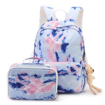 Women Laptop School Backpack 2 Pcs Canvas School Bags For Teenage Girls College  - £37.14 GBP