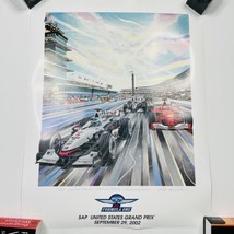 2002 Randy Owens Artist SAP US Grand Prix Indy Formula 1 Poster 22&quot; x 28... - £34.81 GBP