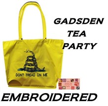 Embroidered Dont Tread On Me Gadsden Heavy Duty Tote BAG-Beach Travel Shopping - £15.71 GBP