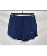 New Balance Navy Blue Running Athletic Shorts Elastic Drawstring Unlined... - $187.46 MXN
