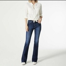 AG Adriano Goldschmied Angel Bootcut Stretch Distressed Jeans Dark Blue,... - $74.24