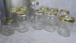 Lot of 11 Canning Jars Ball Kerr Unbranded and Vintage Metal Bucket Clear - £17.77 GBP