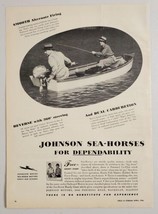 1946 Print Ad Johnson Sea-Horse Outboard Motors 2 Men Fishing Boat Waukegan,IL - £12.00 GBP