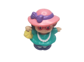 Fisher Price Little People Playtime Pals Tea Party MAGGIE w Pink Hat Pur... - £3.04 GBP