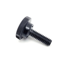 1/4&quot;-20 x 3/4&quot; Knurled Thumb Screw Bolts Black Round Clamping Knob Black Oxide - £9.33 GBP+