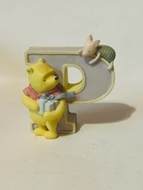 Winnie Pooh Letter P Figurine Michel Classic Disney name plate Piglet Present - £23.70 GBP