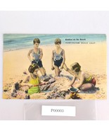 Vintage 1942 Postcard Kiddies Huntington Beach California Linen Color Ch... - $377.43 MXN