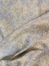 Indian Brocade Fabric Blue White  And Gold Fabric, Wedding Dress Fabric ... - £16.38 GBP+