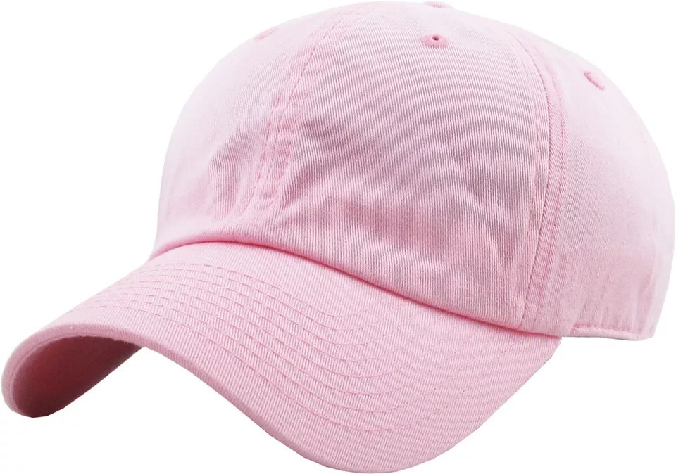 Pink Solid Plain Washed Dad Hat Cotton Polo Style Baseball Ball Cap New - $19.99