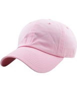 Pink Solid Plain Washed Dad Hat Cotton Polo Style Baseball Ball Cap New - $19.99