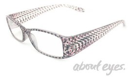G429 Clear &amp; Multicoloured Pattern +3.0 Reading Glasses - Fashion - £12.50 GBP