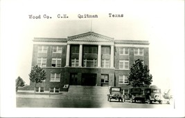 RPPC Wood County Court House Quitman TX Texas Unused  UNP Postcard - £27.09 GBP