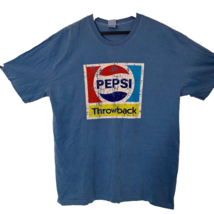 Vintage Pepsi Promo T Shirt XL Pepsi Throwback Blue Round Neck Cotton T-... - $14.53