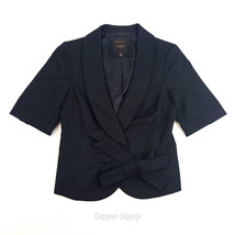 The Limited Collection Short Sleeve Tie Front / Ruffled Back Blazer XS B... - $38.60