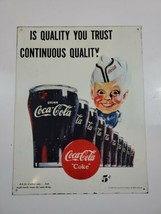 RARE 1995 Coca Cola Metal/Tin Sign  10 1/2 ”x 14” Vintage Collectible - £18.67 GBP