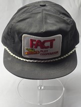 Vintage DEKALB FACT Patch Hat - Black Solid Snapback Trucker Cap - ONE S... - $21.76