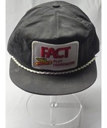 Vintage DEKALB FACT Patch Hat - Black Solid Snapback Trucker Cap - ONE S... - $21.76