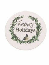 P. Graham Dunn Merry Christmas Xmas Wreath Coaster Happy Holidays 4 Inch... - $15.72