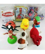 Lot of 9 Wendys Kids&#39; Meal Toys: Playskool, Six Flags, Curious George, C... - $113.09 MXN