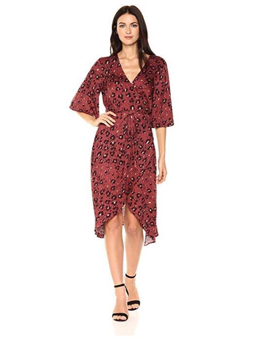 Primary image for Somedays Lovin Womens into The Wild Printed Wrap Dress, Leopard, Size XS